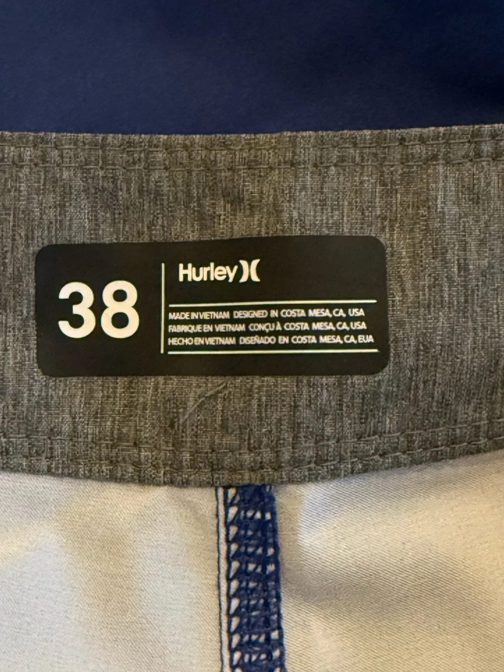 HURLEY Men’s Phantom Eco Classic 18” Boardshorts Deeper Royal Size 38 NEW